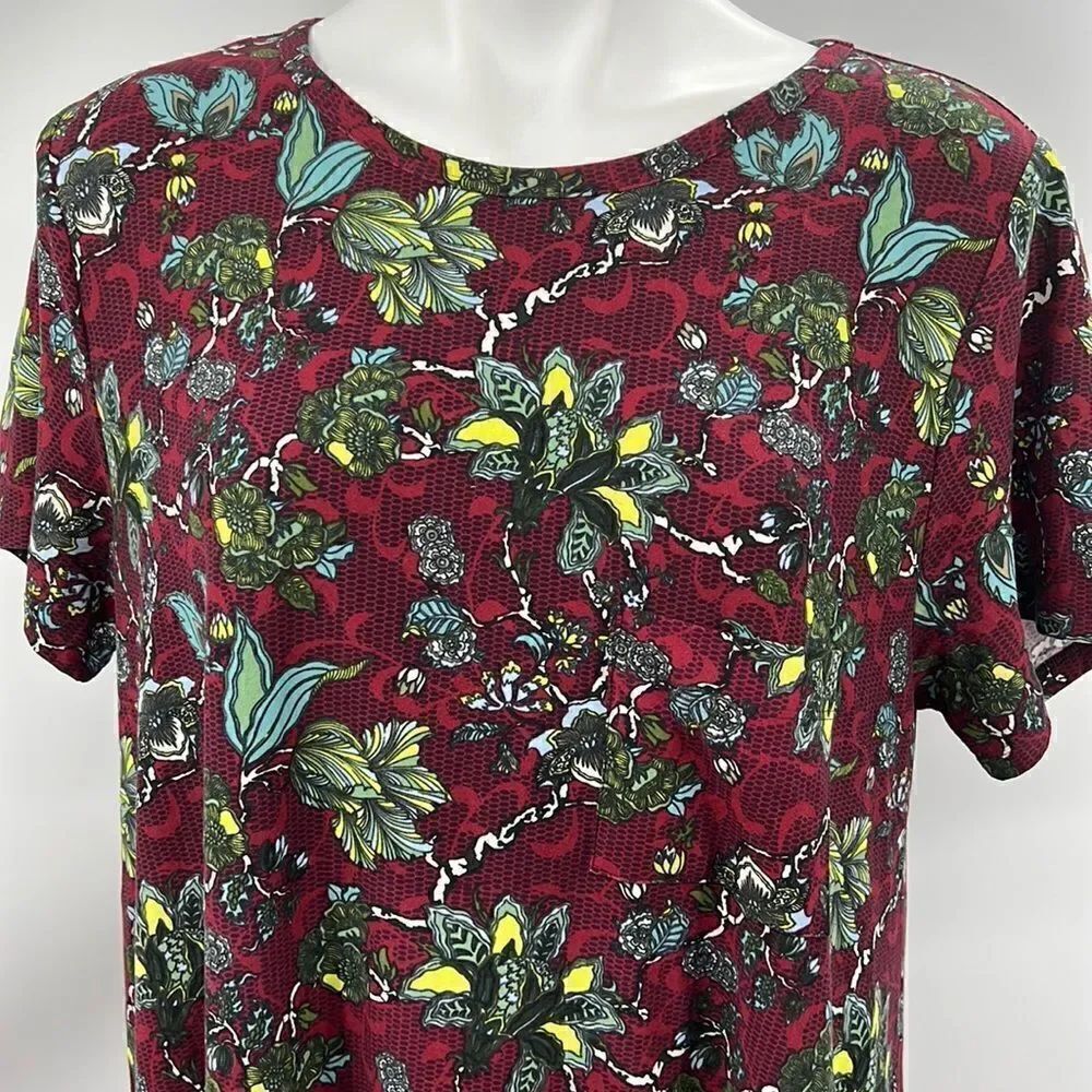 Lularoe large floral print hi lo dress